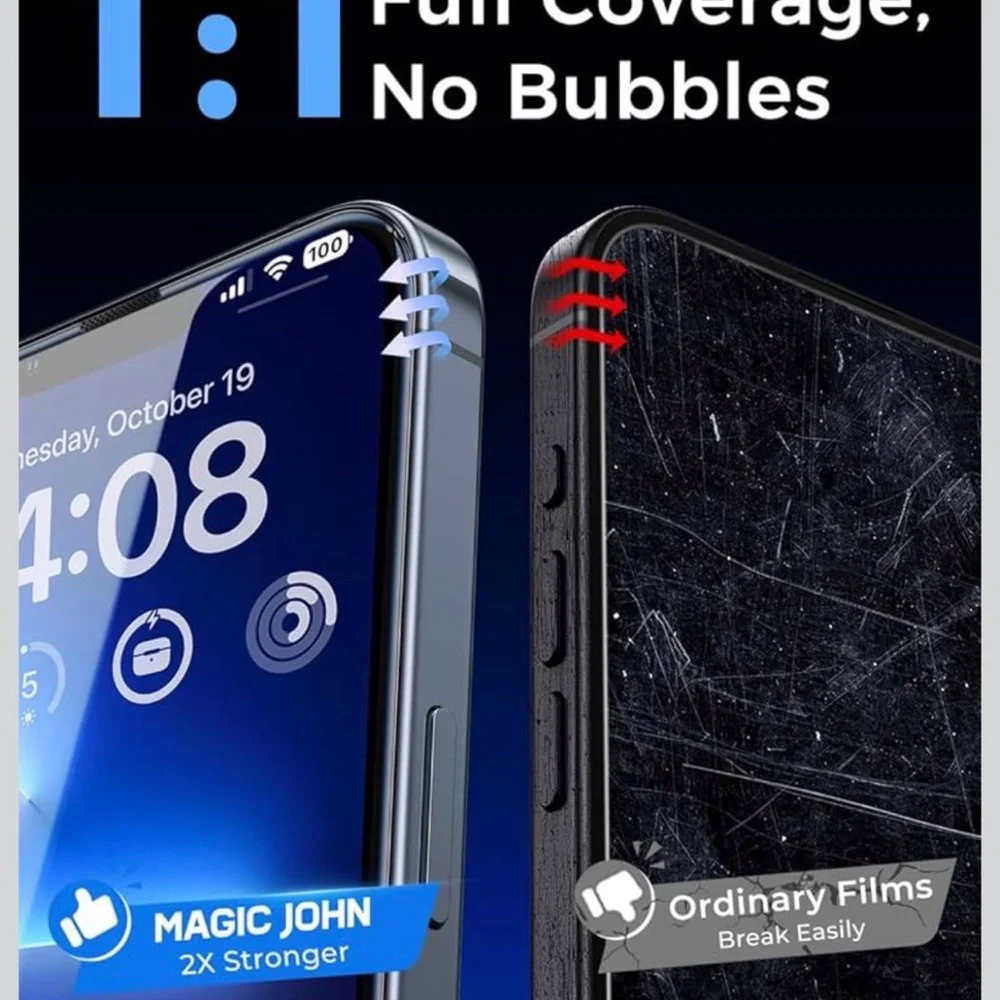 MAGIC JOHN 2 Pack for iPhone 13 Pro Max/iPhone 14 Plus 6.7 inch Screen Protector